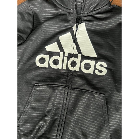 Adidas‎ Sweatshirt Youth Small Full Zip Hoodie Fleece Jacket - Picture 4 of 6